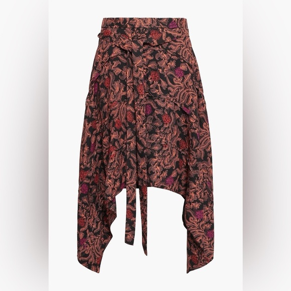 PROENZA SCHOULER Asymmetric printed crepe skirt BLACK LABEL NWT - Picture 1 of 7